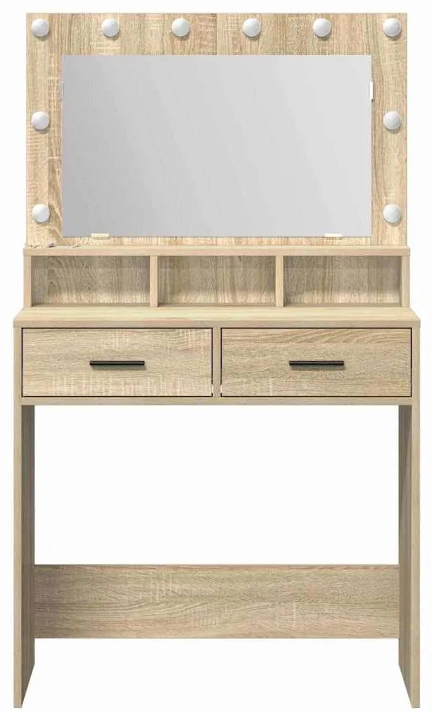 vidaXL Κομοδίνο Sonoma Δρυς 79 x 41 x 135 cm Επεξεργασμένο ξύλο