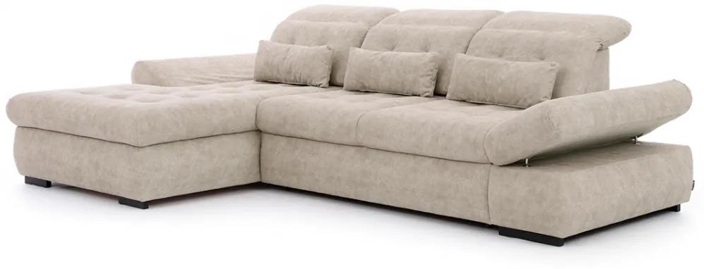 Γωνιακός καναπές Majores Mini με λειτουργία ύπνου 215x125cm, μπέζ 294x107x177cm-Αριστερή γωνία-BOG2357