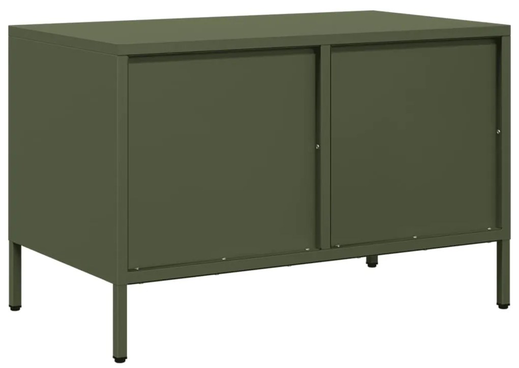 vidaXL Έπιπλο Τηλεόρασης Λαδί 68 x 39 x 43,5 εκ. Χάλυβας Ψυχρής Έλασης