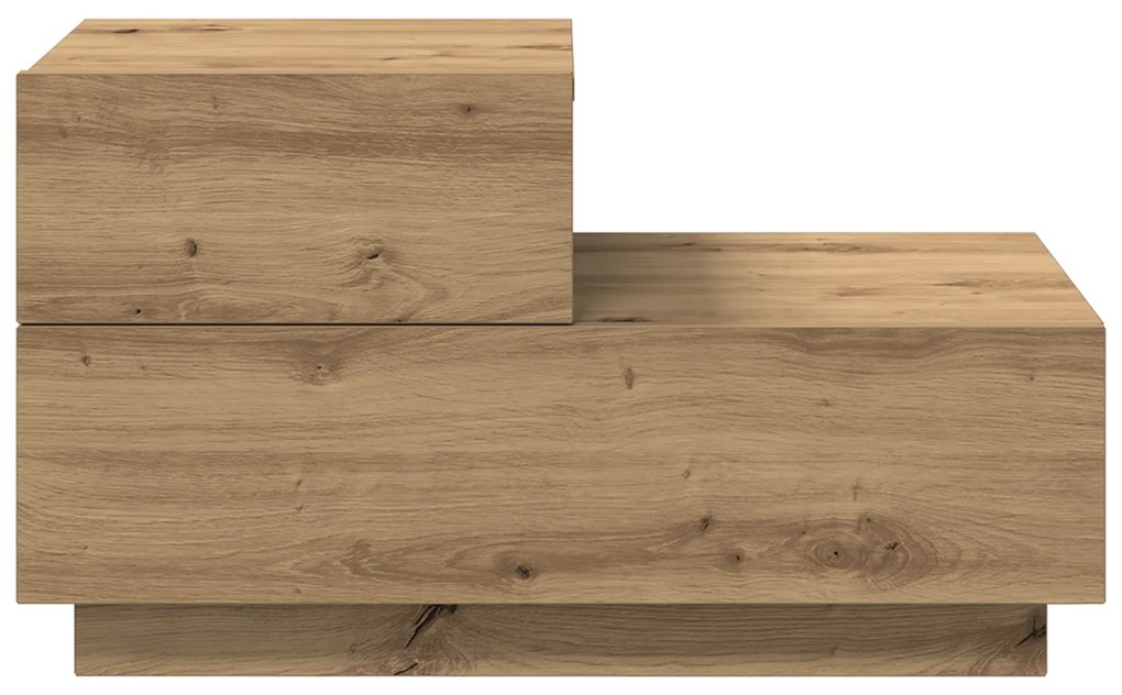 vidaXL Κομοδίνο με φώτα LED σε Artisan Oak 100x36x49 εκ