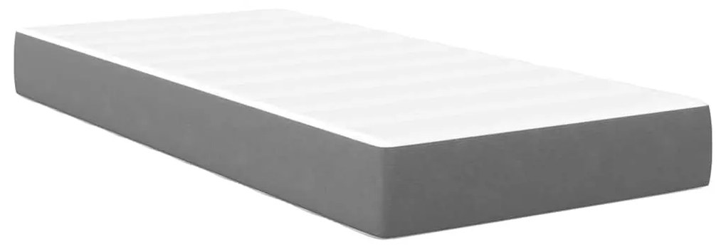 vidaXL Στρώμα Κρεβατιού με στρώμα Ανοιχτό γκρι 80 x 200 cm ύφασμα