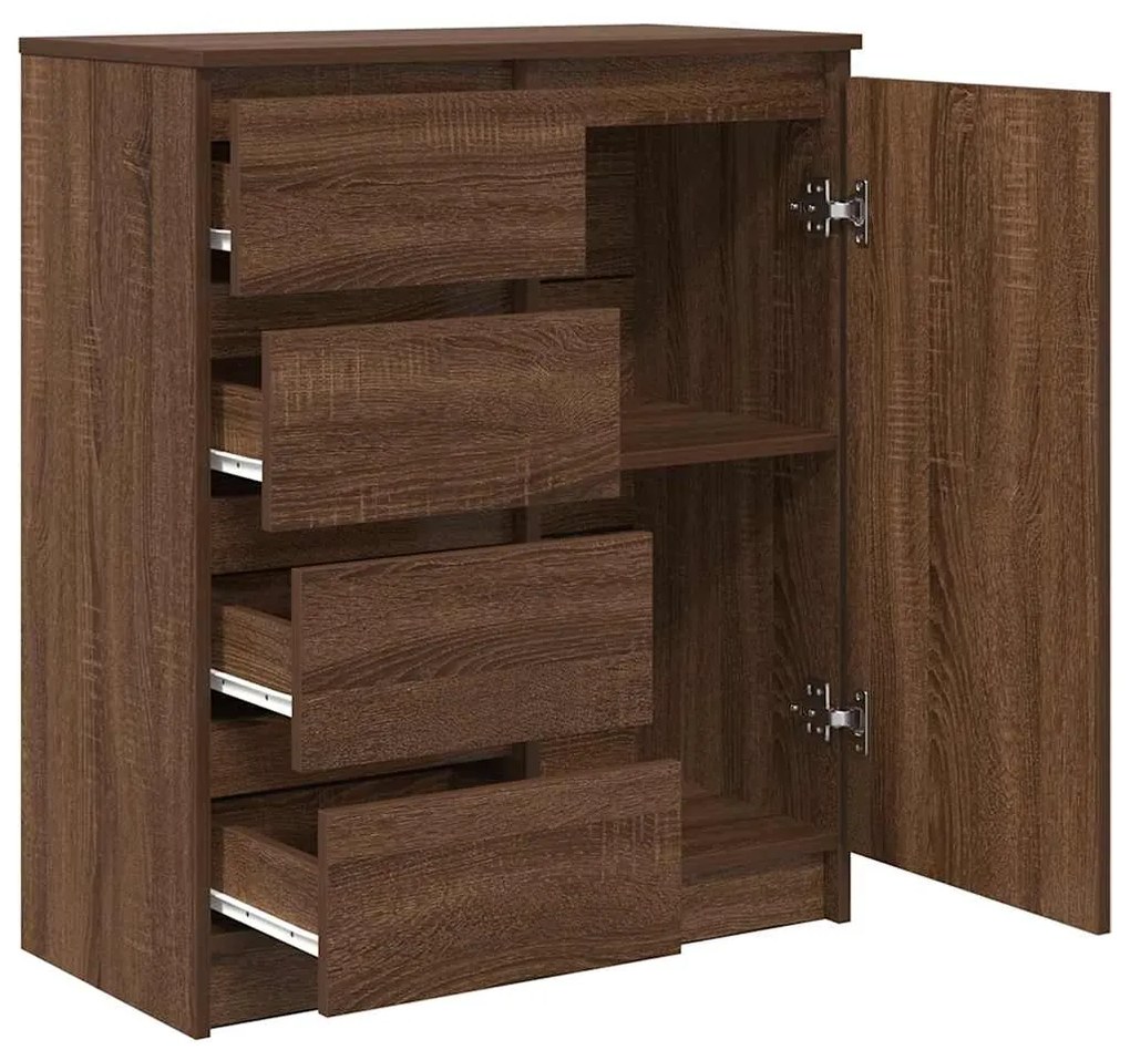 vidaXL Συρταριέρα με Συρτάρια καφέ δρυς 71x35x84 εκ. Επεξ. Ξύλο