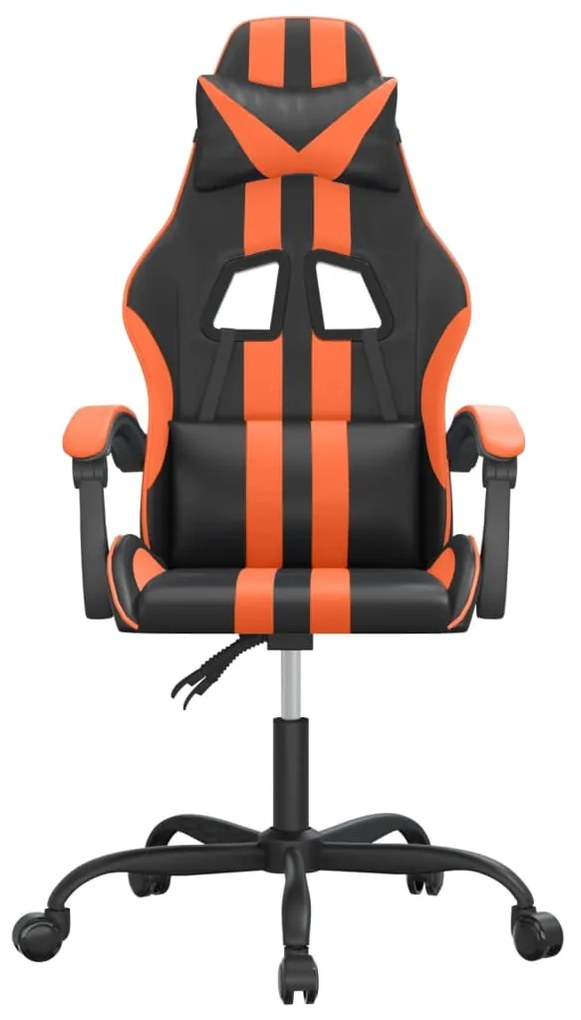 vidaXL Καρέκλα Gaming Μαύρο/Πορτοκαλί Συνθετικό Δέρμα
