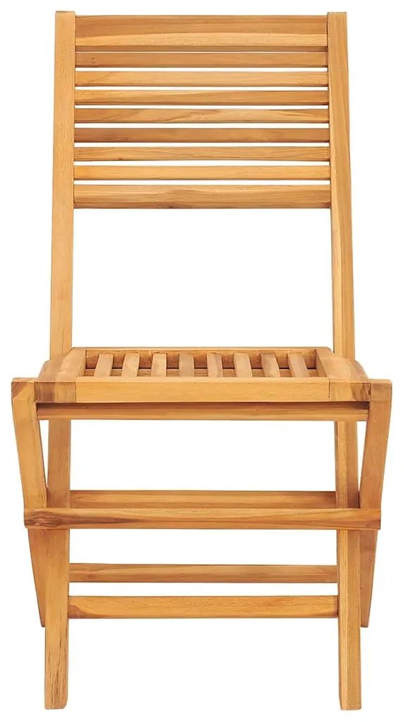 vidaXL Καρέκλες Κήπου Πτυσσόμενες 2 τεμ. 47x62x90 εκ. Μασίφ Ξύλο Teak