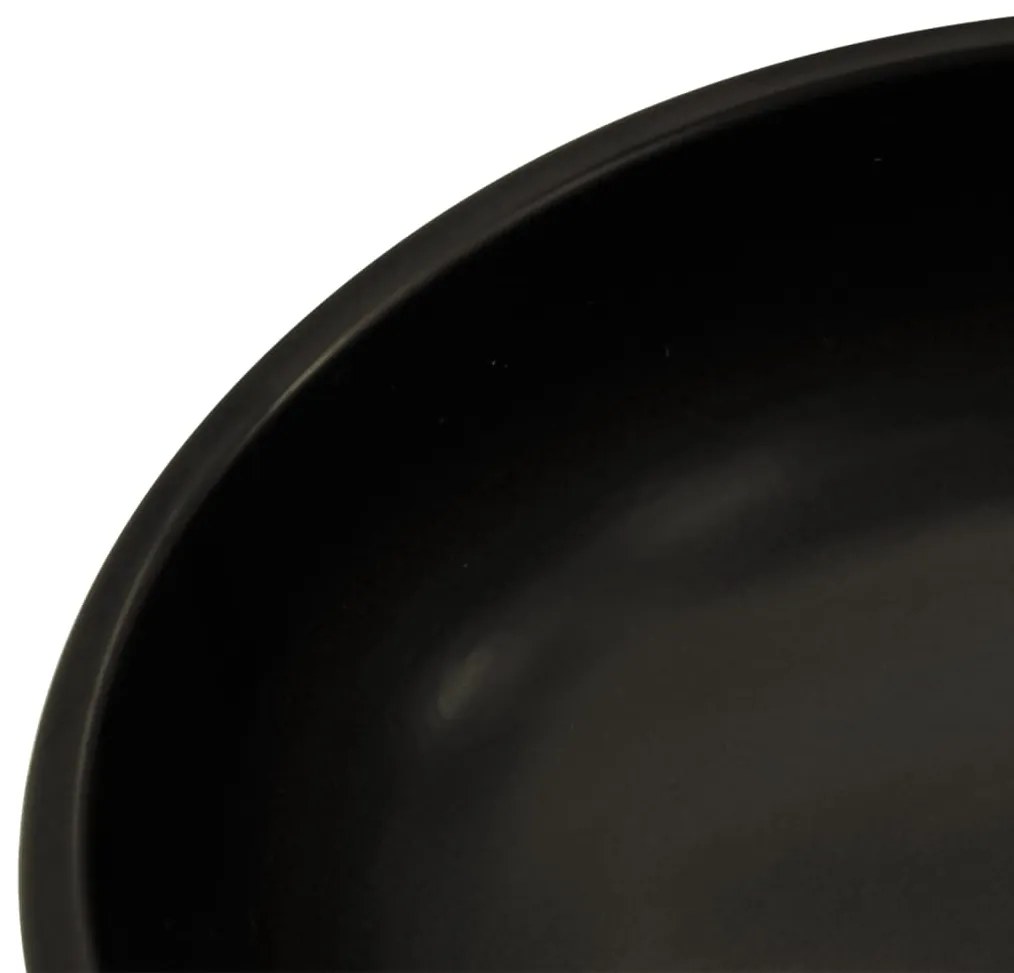 vidaXL Νιπτήρας Μαύρος και Μπλε Φ41 x 14 εκ. Κεραμικός