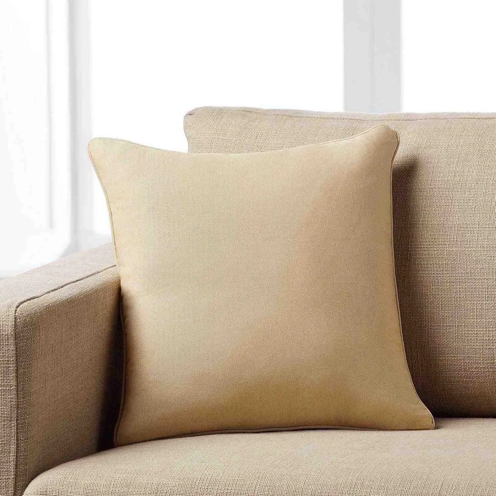 Μαξιλαροθήκη Μονόχρωμη 911/04 Brown Gofis Home 43X43 Cotton-Polyester
