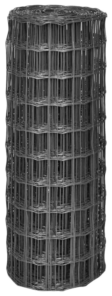 vidaXL Συρματόπλεγμα Γκρι 10 x 1 μ. Ατσάλινο
