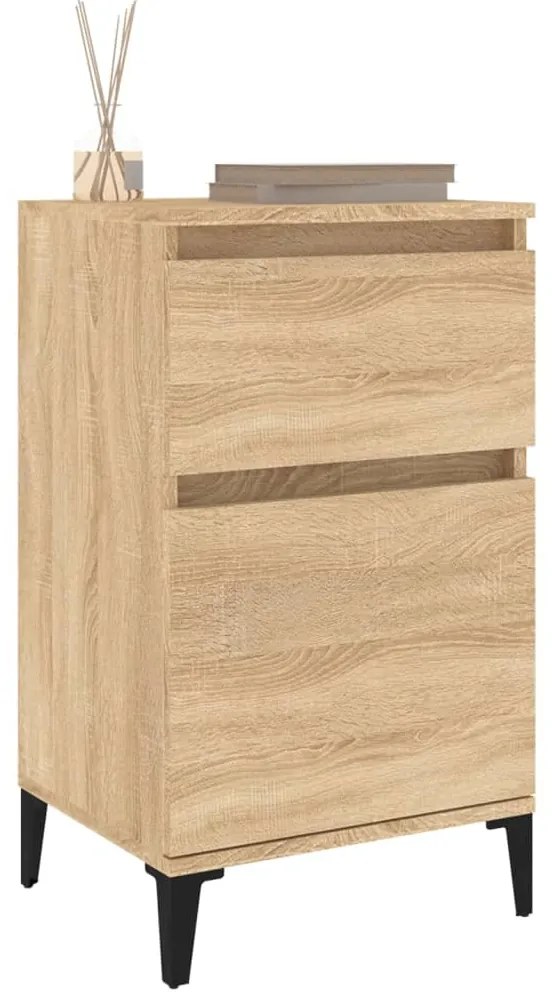 vidaXL Κομοδίνα 2 τεμ. Sonoma Δρυς 40x35x70 εκ.