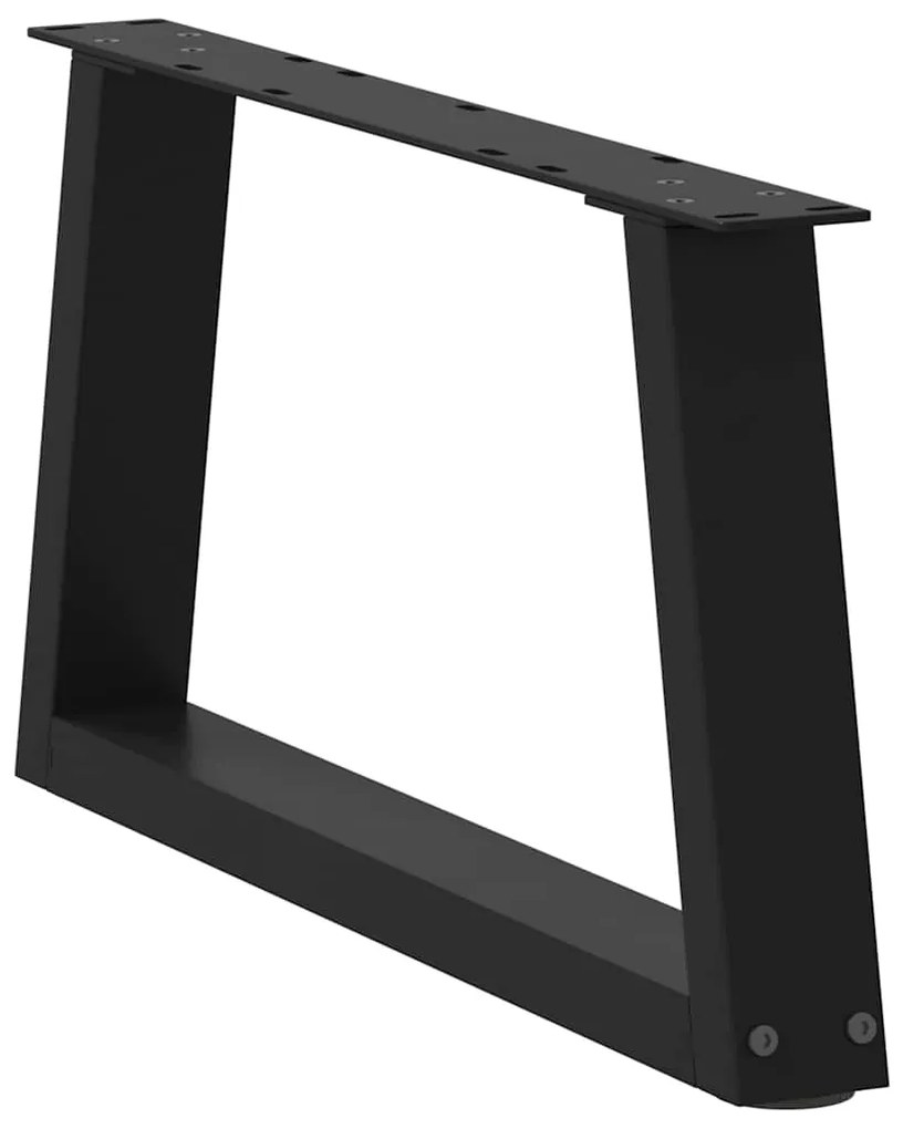 vidaXL Πόδια Τραπεζιού Σαλονιού Σχήματος V 2 τεμ. Μαύρο 60x(30-31,3) εκ. Ατσάλι