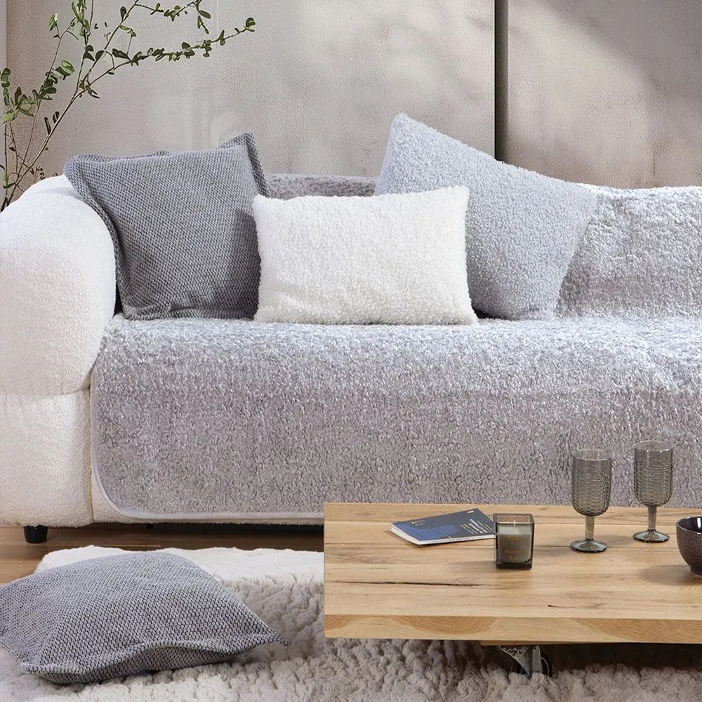 Ριχτάρι Vanjel Silver Nef-Nef Homeware Armchair 150x180cm Πολυέστερ