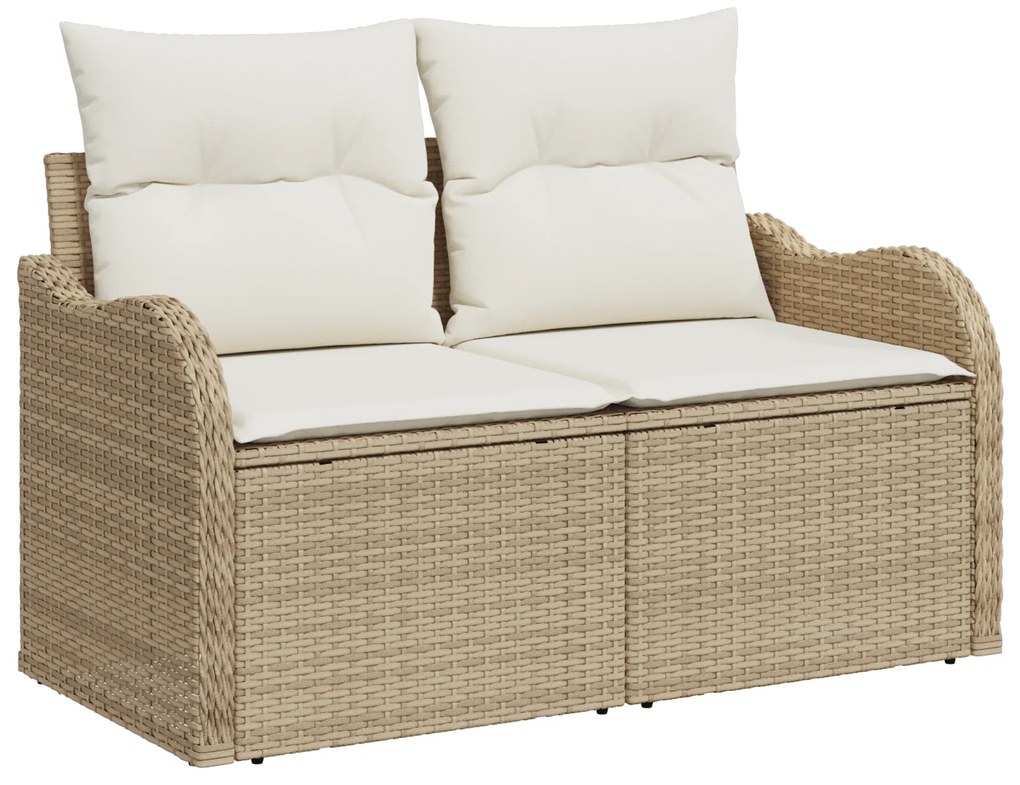 vidaXL Σετ Καναπέ Κήπου 8 pcs Beige, λευκό Μεγάλο