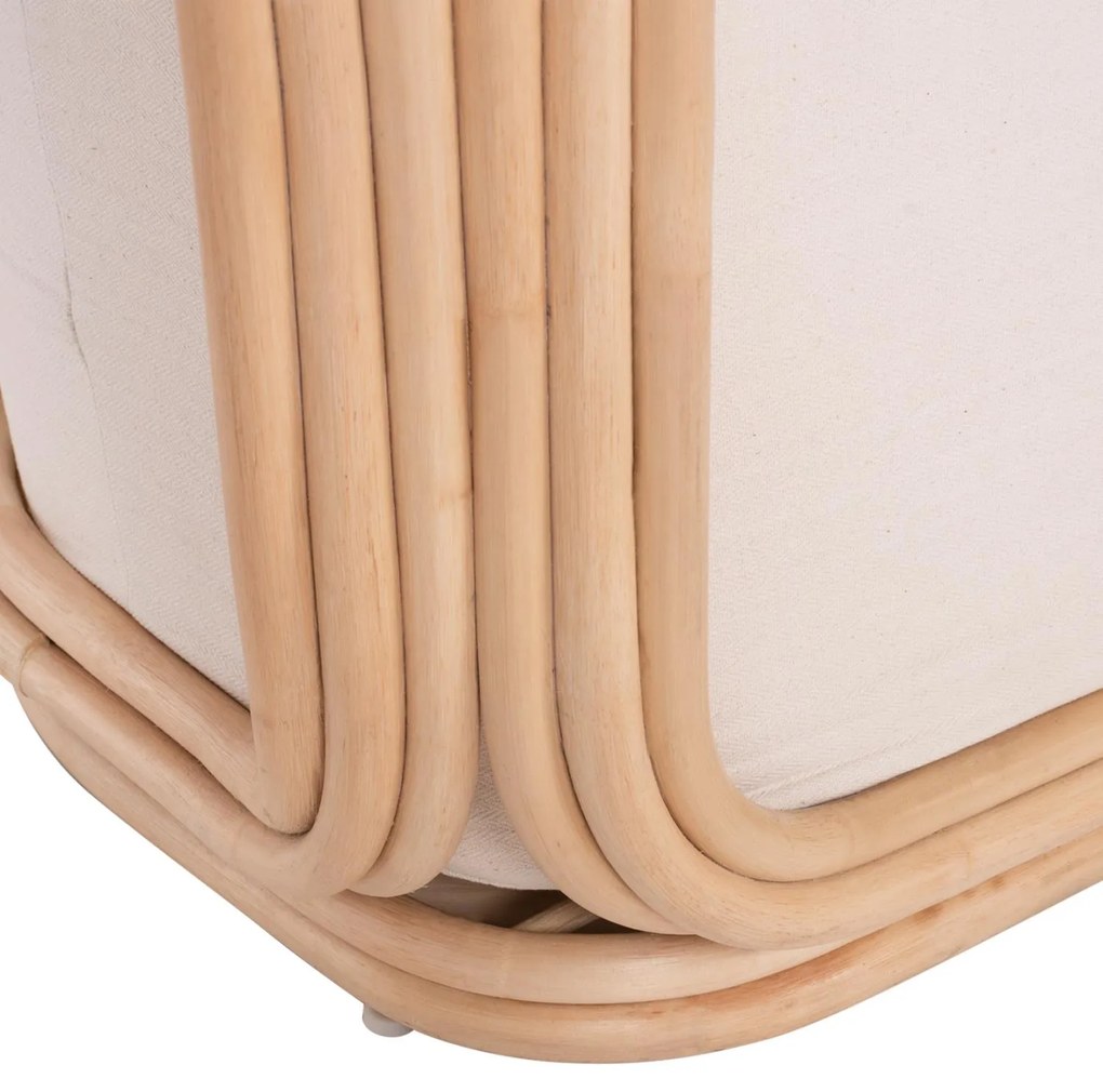 Πολυθρόνα DUCHESS C9478 Φυσικό Rattan με Εκρού Μαξιλάρι 81x59x70Y εκ. 81x59x70 εκ.
