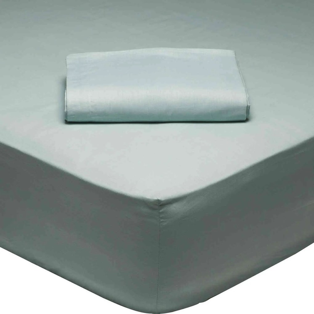 Σεντόνι 1013 Με Λάστιχο Best Colors Mint Das Home Υπέρδιπλo 170x200cm Με Λάστιχο 100% Cotton