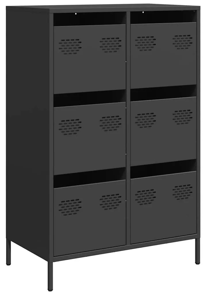 vidaXL Ντουλάπι Μαύρο 68 x 39 x 101,5 εκ. από Χάλυβα