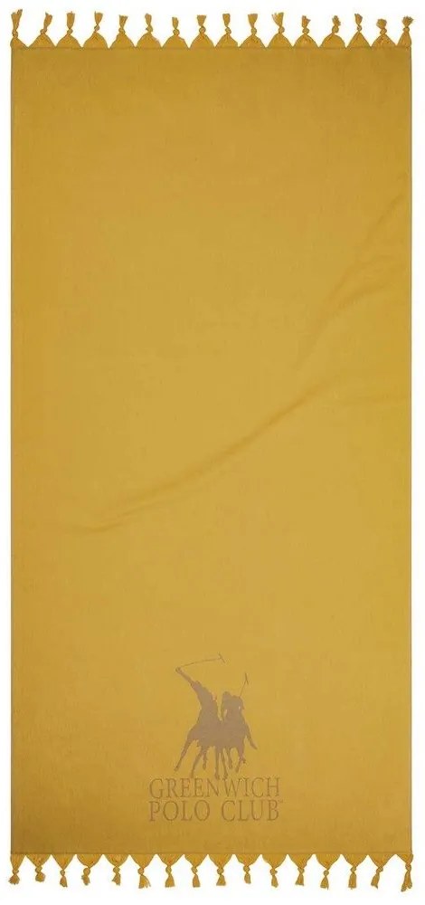 Πετσέτα Θαλάσσης - Παρεό 3796 Ocher Greenwich Polo Club Θαλάσσης 90x170cm 100% Cotton