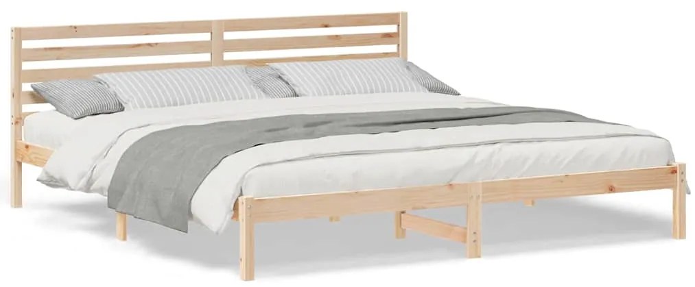 vidaXL Σκελετός Κρεβατιού Καφέ 180 x 210 cm Στερεά ξυλεία πεύκου