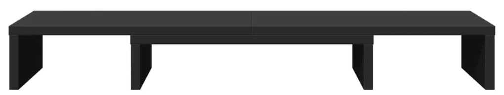 vidaXL Βάση Οθόνης Ρυθμιζ. Μαύρο 80x24x10,5εκ Επεξεργ Ξύλο