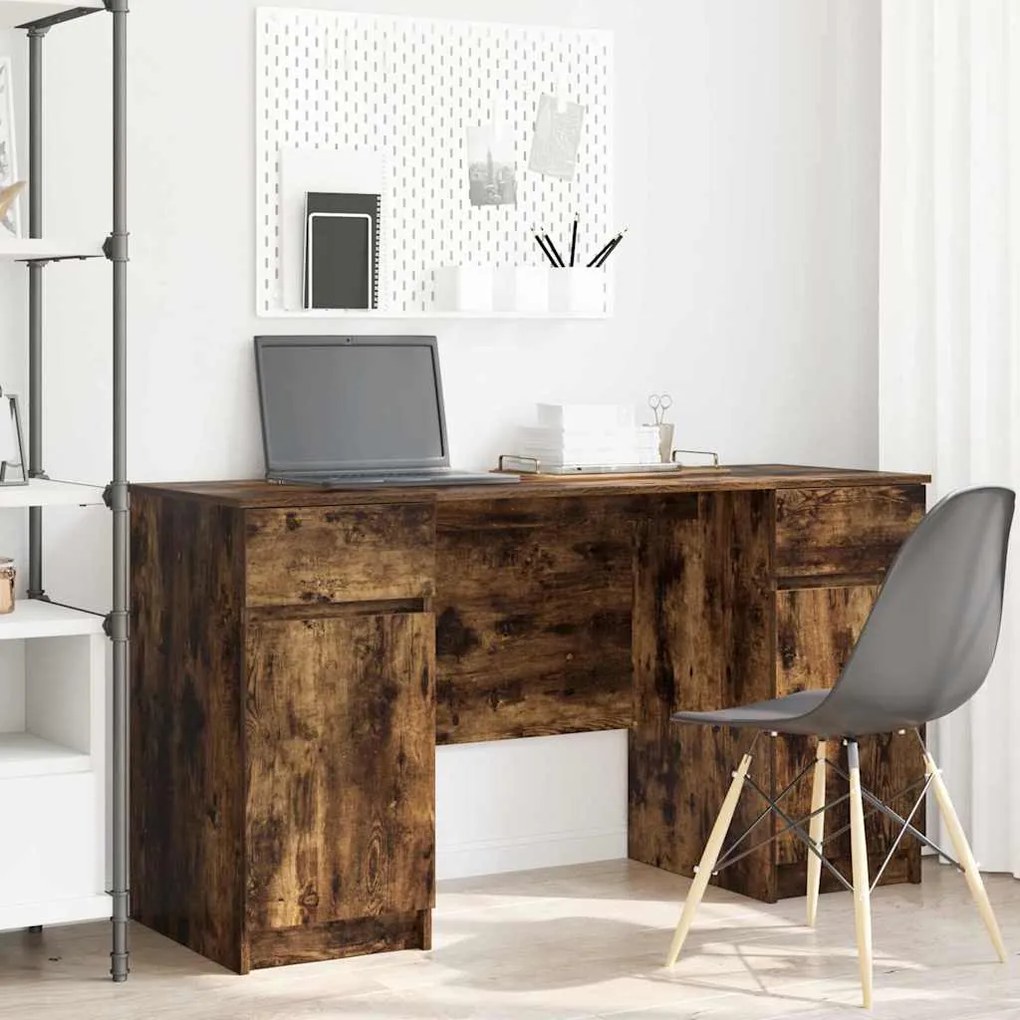 vidaXL Γραφείο Καπνιστή δρυς 140 x 49 x 76 εκ. Επεξεργασμένο ξύλο