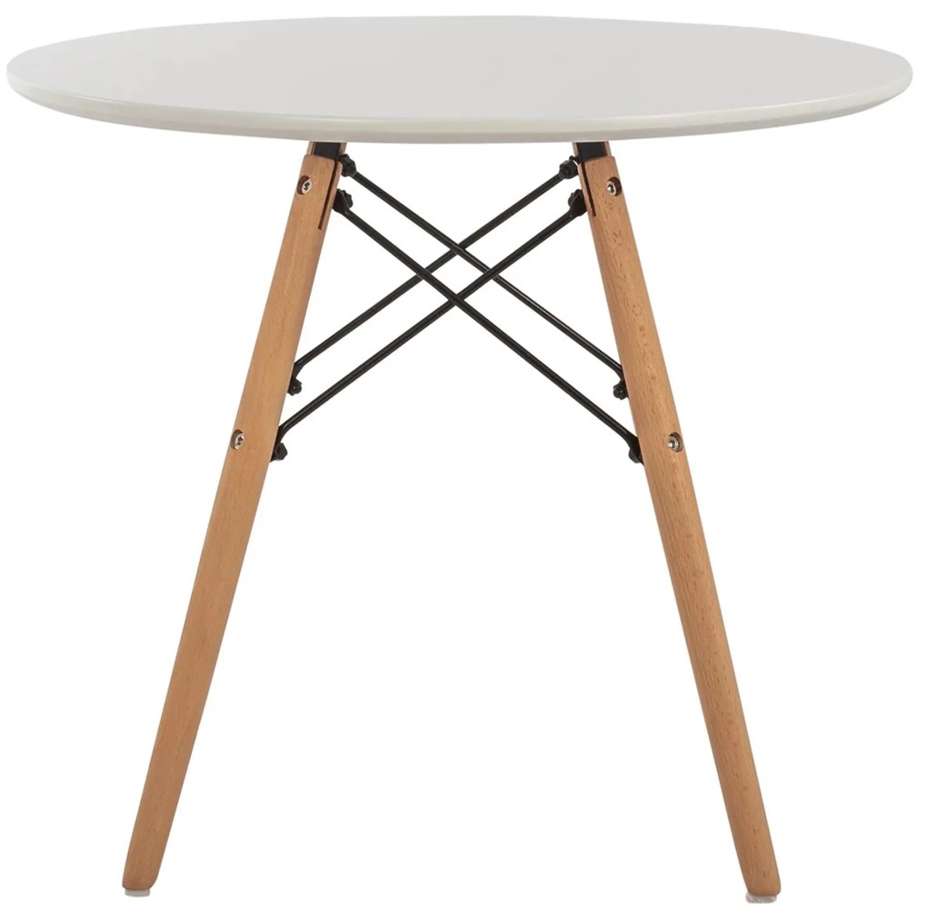 Τραπέζι MINIMAL KID με επιφάνεια MDF Στρόγγυλη Λευκή 60x60x51 εκ. 60x60x51 εκ.