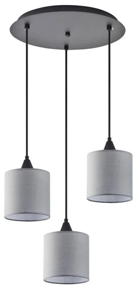 Φωτιστικό Οροφής Κρεμαστό Adept 77-9019 35x300cm 3xE27 60W Grey Homelighting Μέταλλο,Ύφασμα