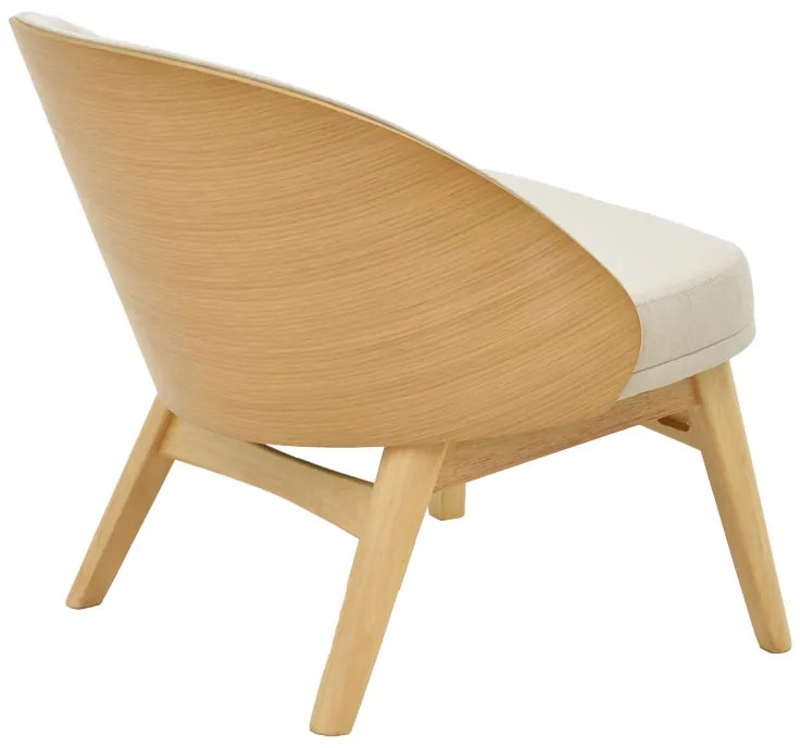 Καρέκλα Sarian pakoworld μπεζ ύφασμα-rubberwood φυσικό πόδι 69,5x71x70.5εκ