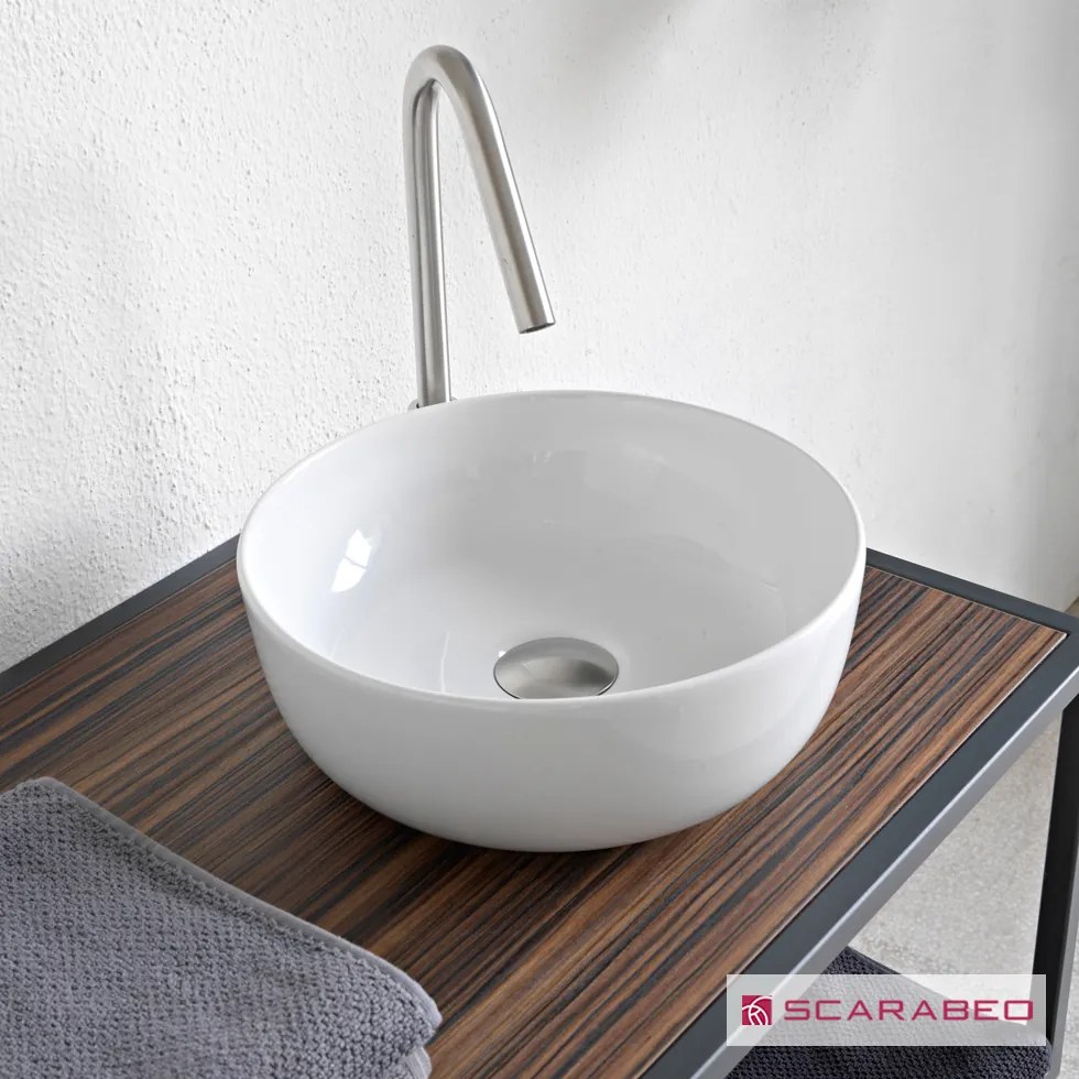 Νιπτήρας Πορσελάνης Glam Φ33 Scarabeo White 1808-300