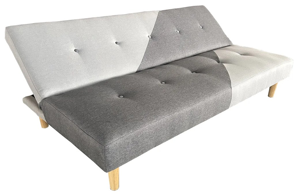 Καναπές Κρεβάτι Τριθέσιος ArteLibre NERISSA Αποχρώσεις Γκρι Ύφασμα 178x87x78cm