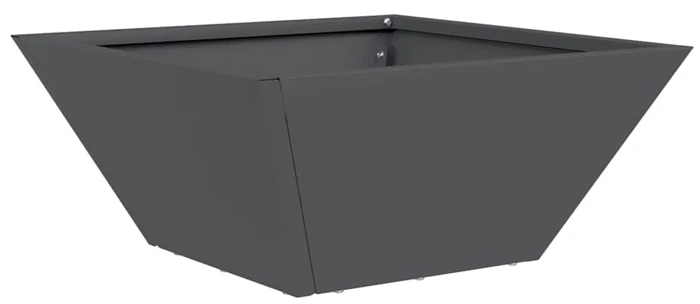 vidaXL Τετράγωνη Γλάστρα Κήπου Ανθρακί 35x35x15 εκ από Ατσάλι.
