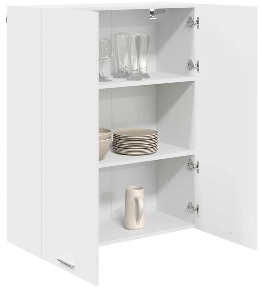 vidaXL Κρεμαστό ντουλάπι με αποθήκευση Riga Λευκό 80 x 31 x 100 εκ.