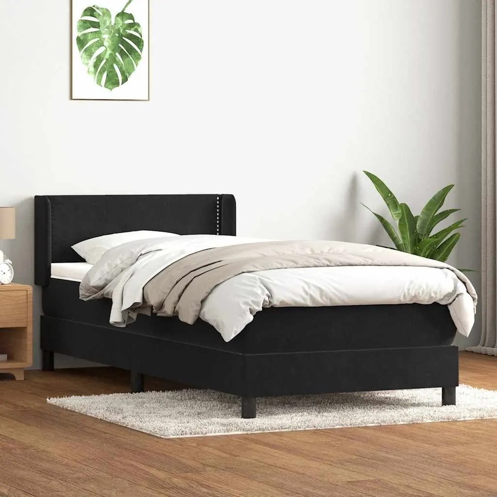 BOX SPRING ΚΡΕΒΑΤΙ ΜΕ ΣΤΡΩΜΑ ΜΑΥΡΟ 80X210 ΕΚ. ΒΕΛΟΥΔΙΝΟ 3318011