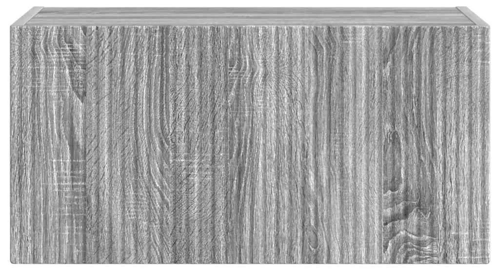 vidaXL Ντουλάπι Τηλεόρασης Τοίχου Γκρίζο Σονομα 60 x 31 x 29.5 εκ