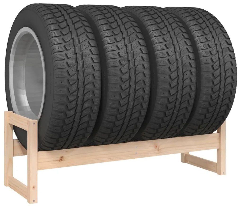 vidaXL Ραφιέρα Ελαστικών 120x40x40 εκ. από Μασίφ Ξύλο Πεύκου