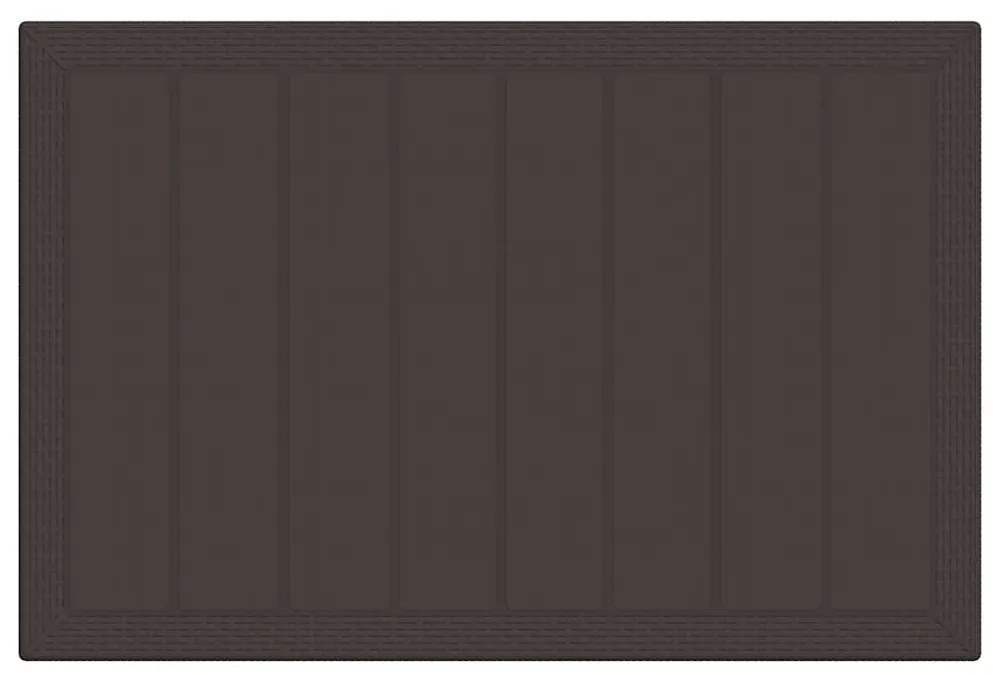 vidaXL Σέτ φαγητού για κήπο 7 pcs Καφέ Rattan Polt