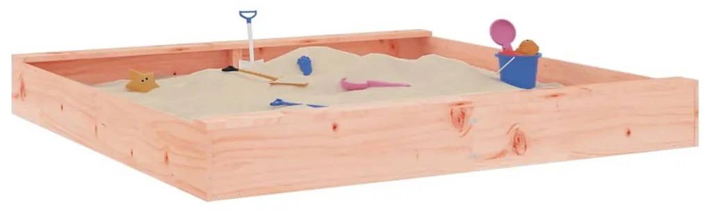 vidaXL Αμμοδόχος με Καθίσματα Τετράγωνη από Μασίφ Ξύλο Ψευδοτσούγκας