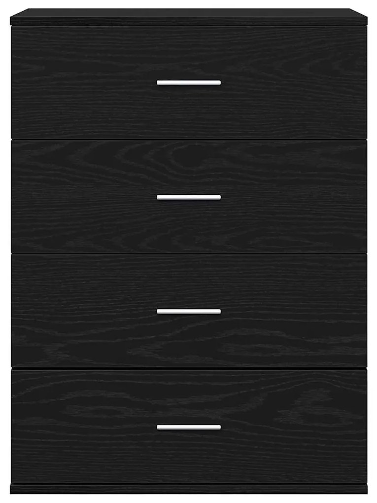 vidaXL Πλαϊνό γραφείο Μαύρη Οξυά 60 x 39 x 80 εκ Επεξεργασμένο ξύλο