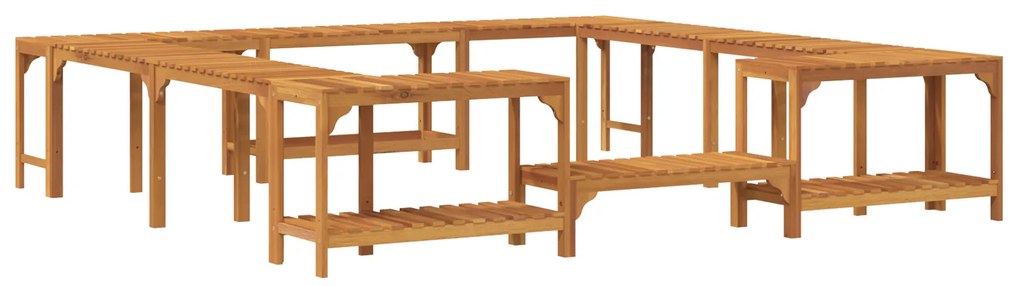 vidaXL Περίβλημα Τζακούζι Καφέ 250 x 250 cm Μασίφ ξύλο ακακίας