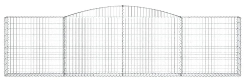 Συρματοκιβώτια Τοξωτά 20 τεμ. 400x30x100/120 εκ. Γαλβαν. Ατσάλι - Ασήμι