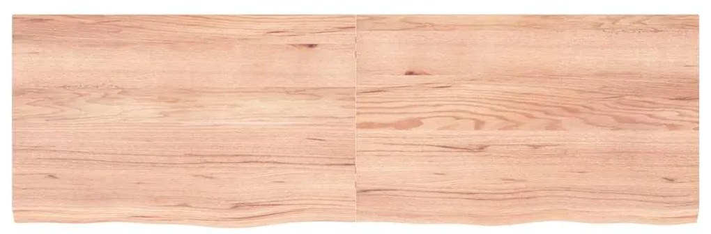 vidaXL Ράφι Τοίχου Ανοιχτό Καφέ 160x50x(2-4)εκ. Επεξ. Μασίφ Ξύλο Δρυός