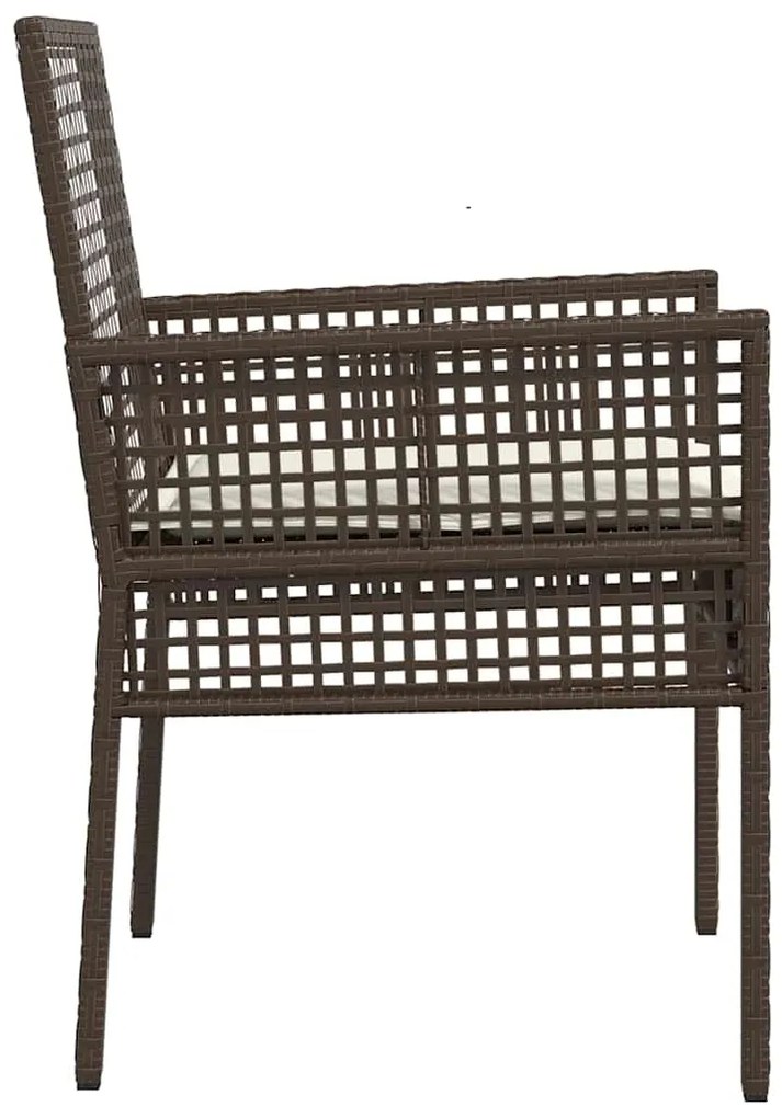 vidaXL Καρέκλα Κήπου 2 pcs Καφέ 53 x 60 x 85εκ συνθετικό ρατάν