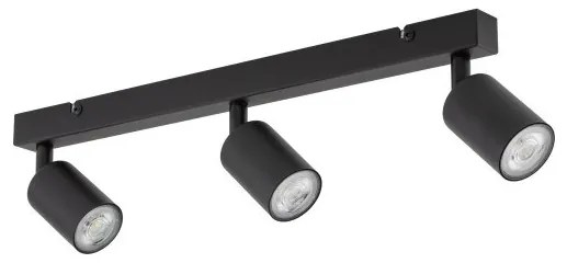 Πλαφονιέρα Φωτιστικό Οροφής 3xGU10 10W IP20 Top TK Lighting-6176-Μαύρο 6176