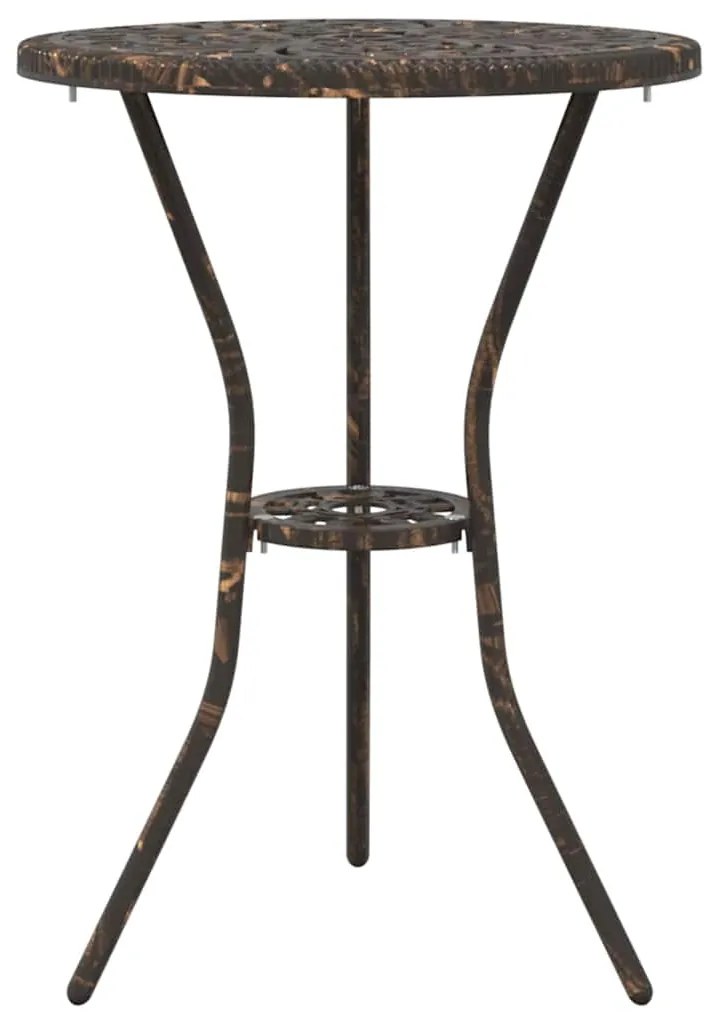 vidaXL Σετ Μπιστρό Κήπου 3 pcs Μπρονζέ Αλουμίνιο