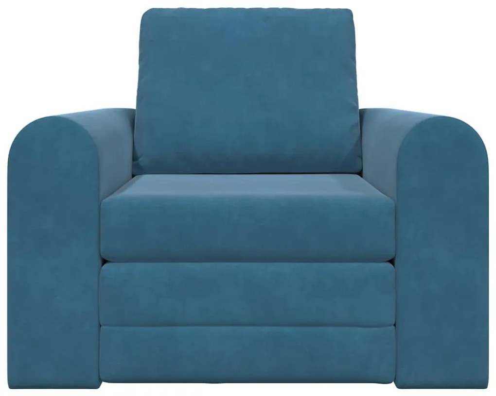 vidaXL Καναπές Κρεβάτι 2 σε 1 Μπλε 98x71x83 εκ. Βελούδο