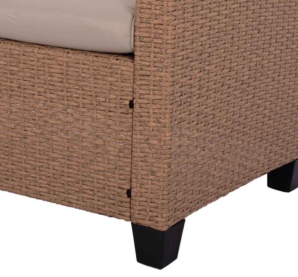 ΣΕΤ ΣΑΛΟΝΙ ΓΩΝΙΑ ΜΕ ΚΑΦΕ WICKER HM5756.02 - HM5756.02