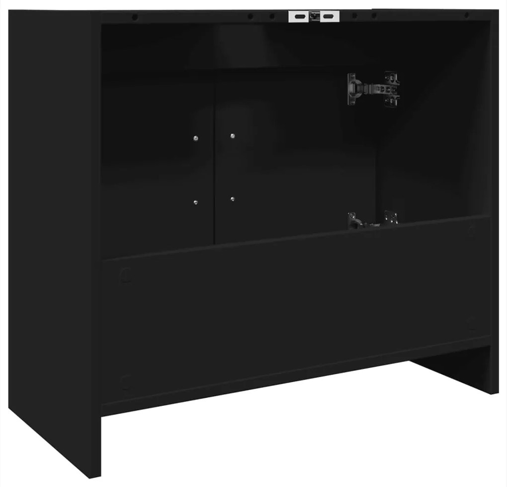 vidaXL Ντουλάπι Νιπτήρα Μαύρο 63x29x55 εκ. Επεξεργασμένο Ξύλο