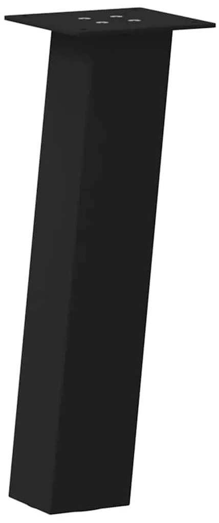 vidaXL Πόδια Τραπεζιού Σαλονιού 4 τεμ. Μαύρο Ατσάλι 30 εκ.