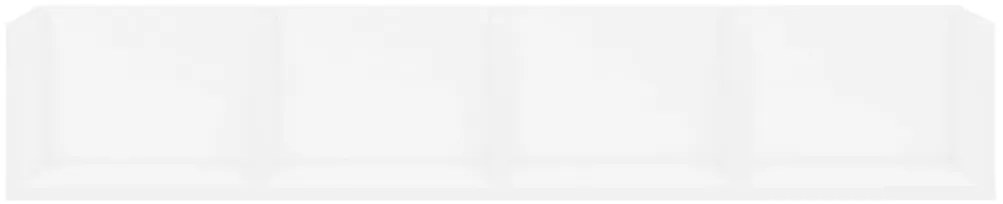 vidaXL Ράφι Τοίχου για CD Λευκό 100 x 18 x 18 εκ. από Επεξ. Ξύλο