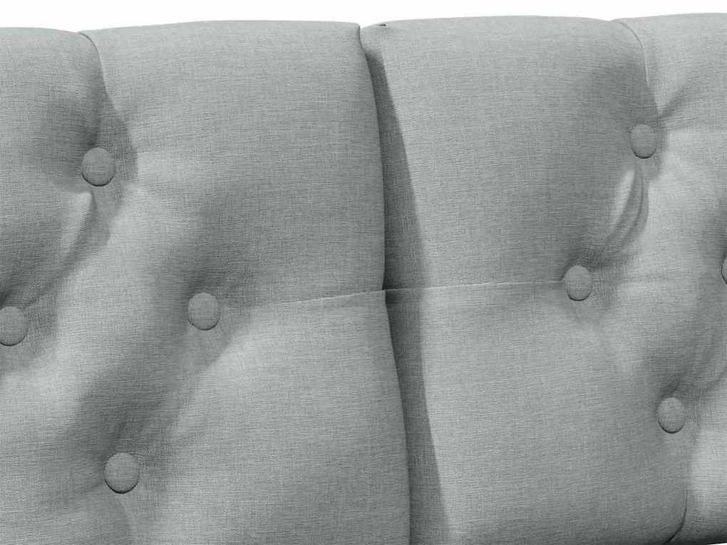 vidaXL Ταπετσαρισμένο κεφαλάρι Ανοιχτό γκρι 120 cm