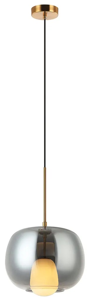Φωτιστικό Οροφής Μονόφωτο Zambelis 22058 Smoked Glass