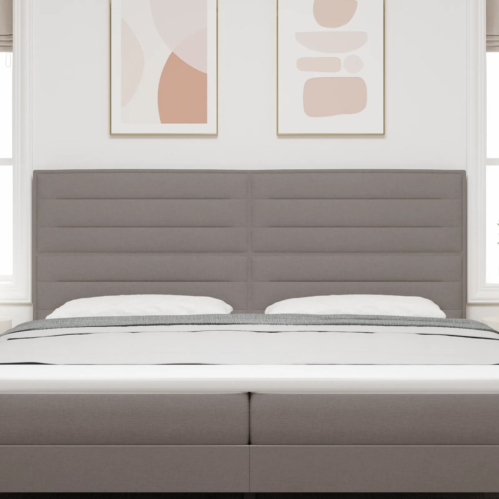 vidaXL Κεφαλάρι Ρυθμιζόμενο Ύψος με κεφαλάρι Taupe 200 cm ύφασμα