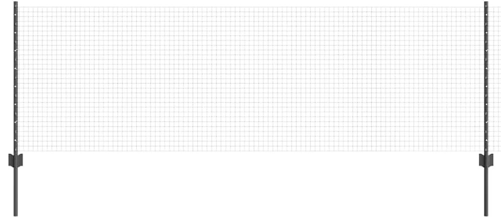 vidaXL Τεντώτο με στήριγμα Γκρι 0,8 x 50 μ Χάλυβας και PVC